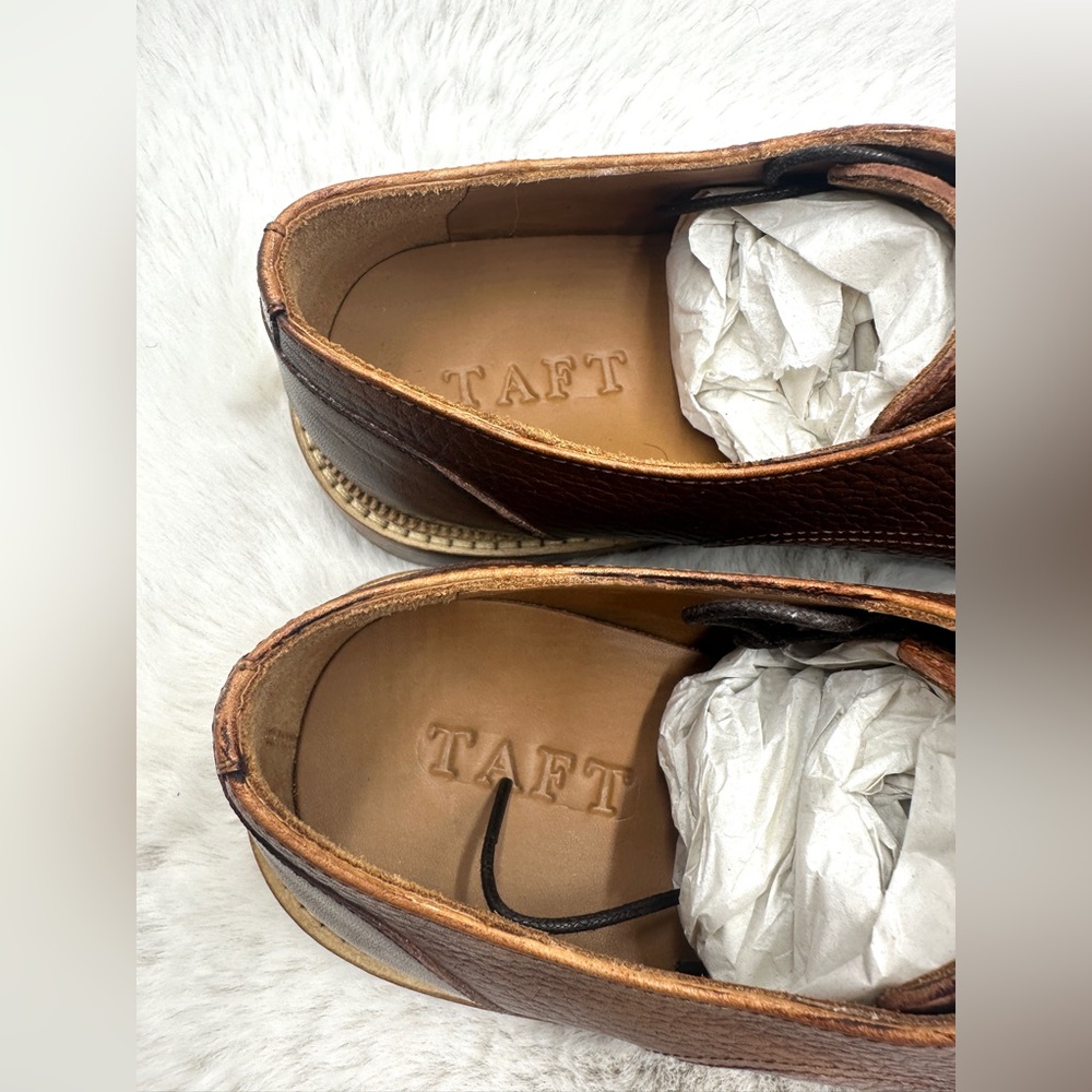Taft The Rome shoe Cognac Brown Leather Dress Lace Up Oxford Shoes EU 41 US 8 - Picture 7 of 11